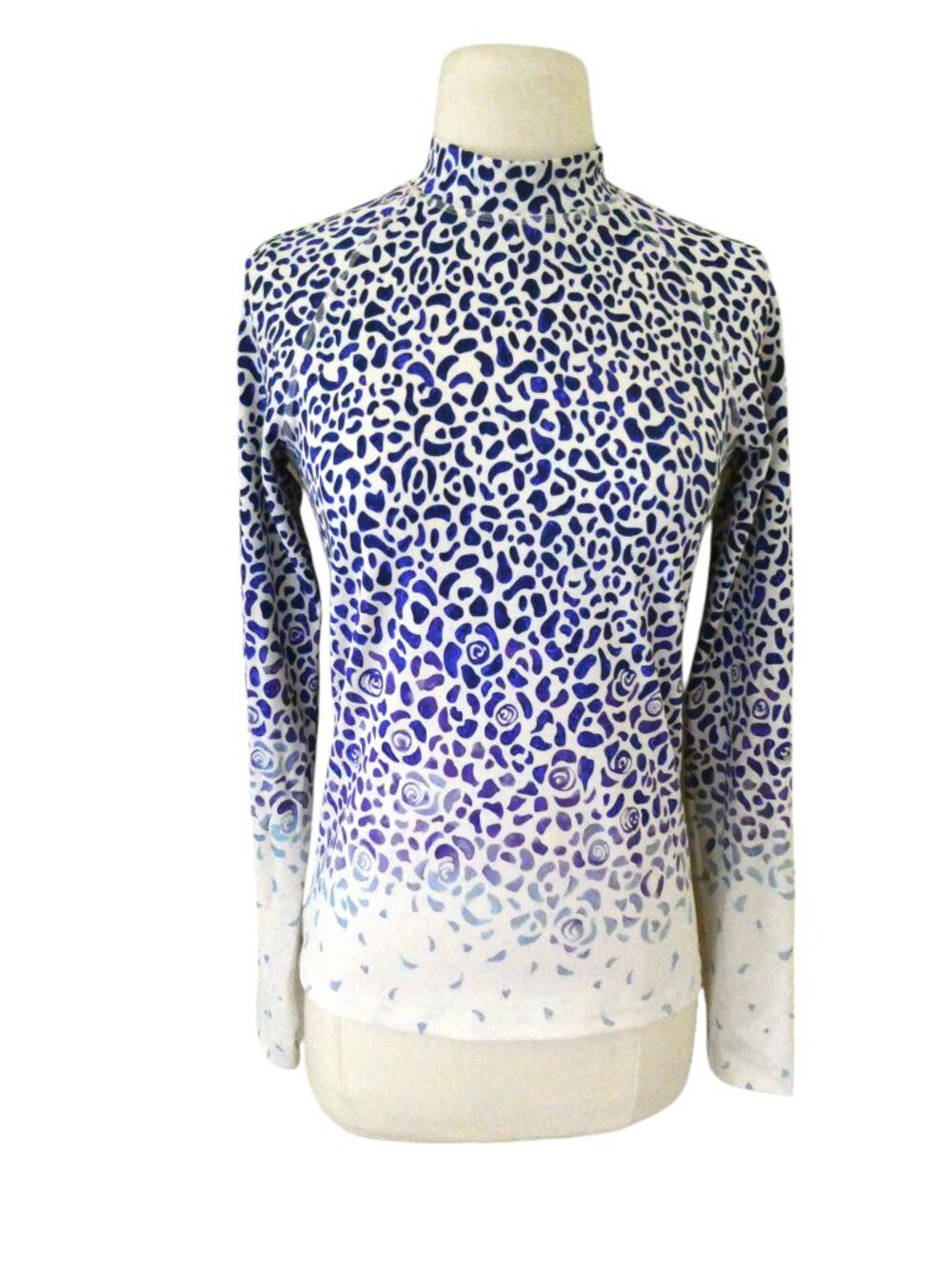 MOTT 50 Leigh mock collar rash guard swim top sz S UPF 50